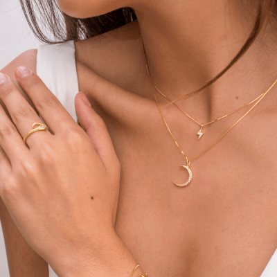 COLLAR LUNA BRILLOS GOLD