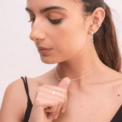 COLLAR OJO SHINE PLATA