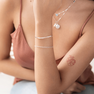 PULSERA BARRA PERLA SILVER
