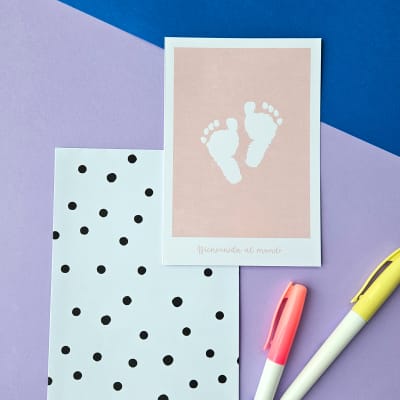 Tarjeta bebé Bienvenida al mundo