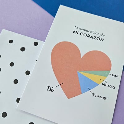 Tarjeta amor La composición de mi corazón