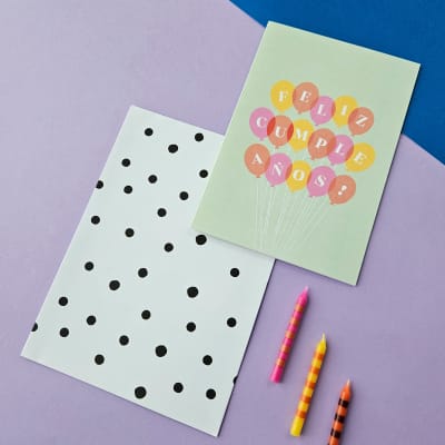 Tarjeta cumpleaños Globos