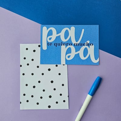 Tarjeta Papá te quiero mucho