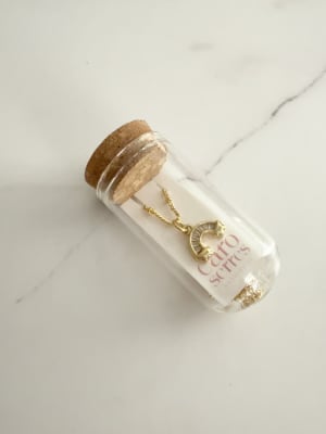 Collar Frasco Enchapado Oro Arco Iris