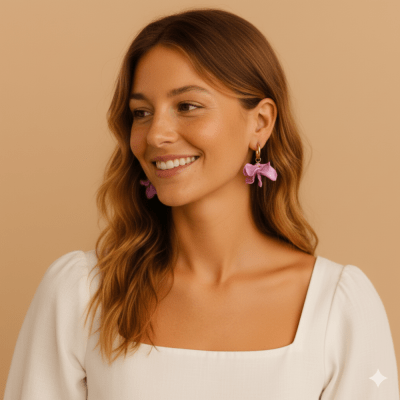 Aros pétalos colgantes