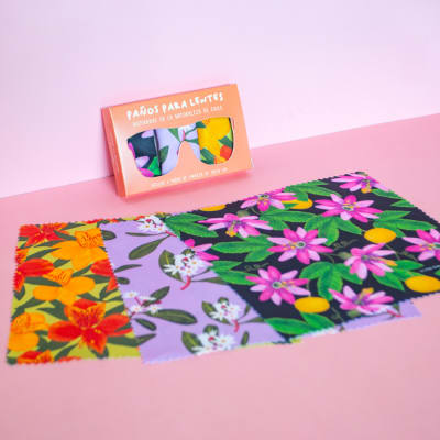Paños para lentes Flora