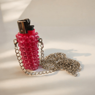 Porta-encendedor / porta-labial FUCSIA