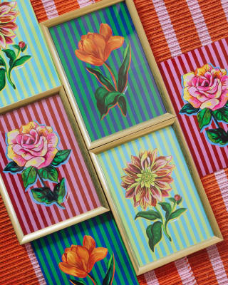 Set 3 póster flores