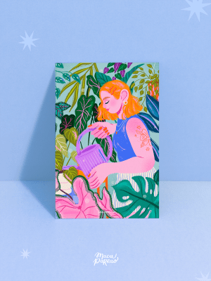 Print Regando plantas