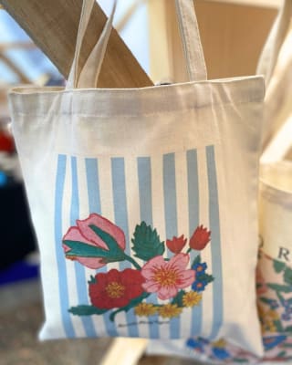 Totebag rayas celeste
