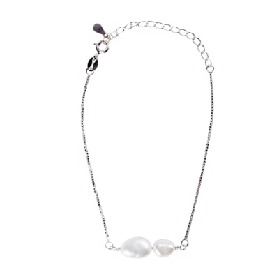 PULSERA ALWAYS PERLA PLATA