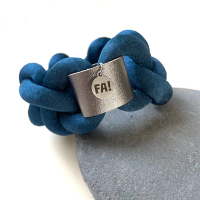 Pulsera FA! LOOP Azul petróleo1