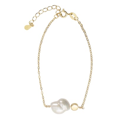PULSERA PERLA BARROCA GOLD