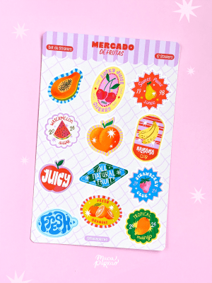 Set stickers Mercado de frutas