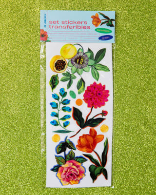 Set stickers transferibles celeste