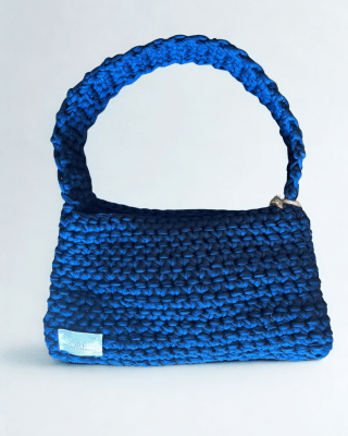CARTERA A CROCHET DARK BLUE
