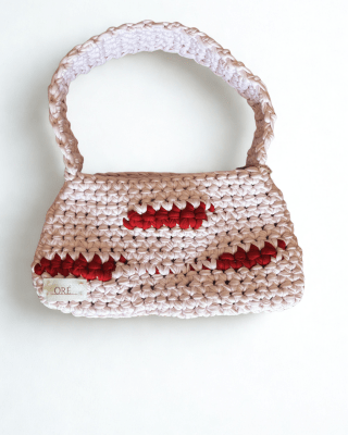CARTERA A CROCHET LILA