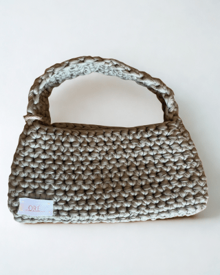 CARTERA A CROCHET VERDE MILITAR