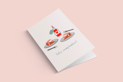 GREETING CARD 2 CAKES