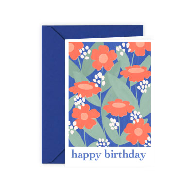 Tarjeta Happy Birthday Floral1