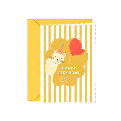 Tarjeta Happy Birthday gatuno