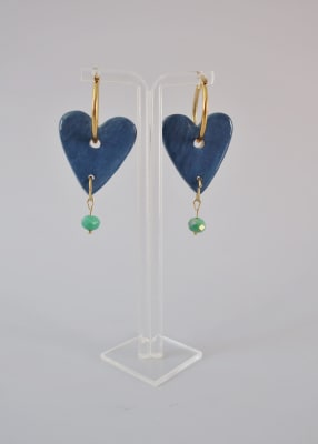 Aros de corazón cerámica 003