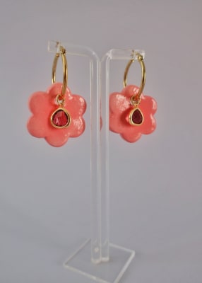 Aros de flor cerámica 004