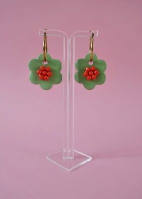Aros de flor cerámica 0051