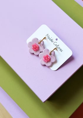 Aros de flor cerámica7