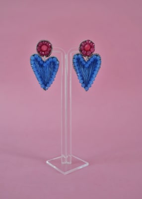 Aros corazón bordados 0061