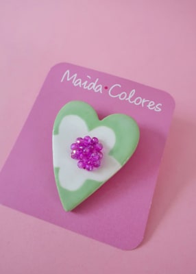 Prendedor cerámica grande 0031