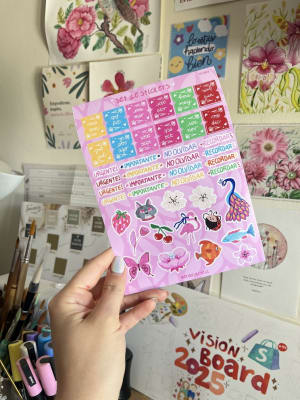 Lámina de Stickers para organizarse