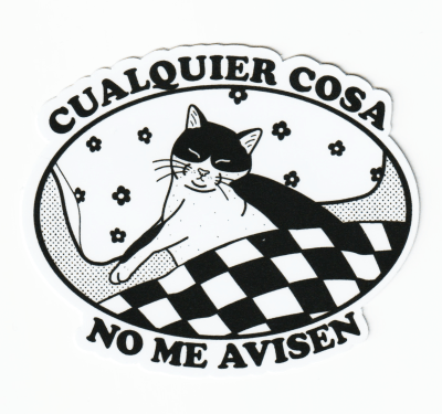 Sticker Waterproof (Cualquier cosa no me avisen)