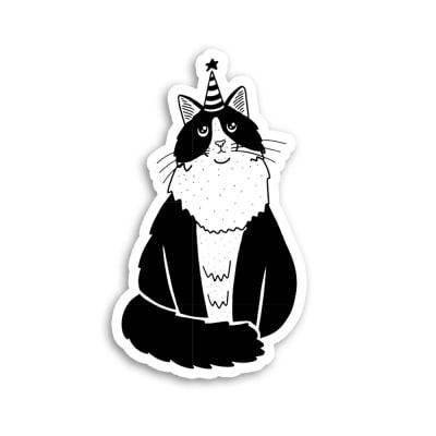 Sticker waterproof (Gorrito cumpleaños)1