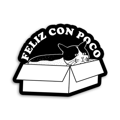 Sticker waterproof (feliz con poco)1