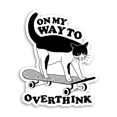Sticker waterproof (on my way to overthink)1
