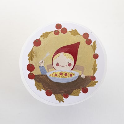 Sticker unitario Fideos con tomate