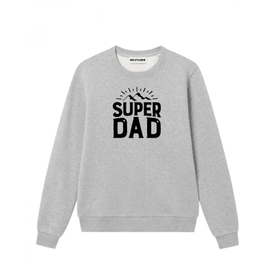 Poleron Super Dad Gris Claro