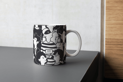 Tazón Rostros negros