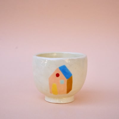 Taza café casa flor 011