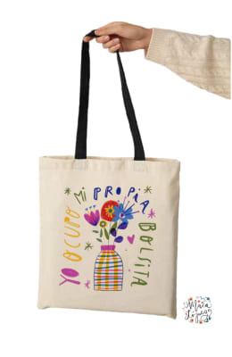 Tote Blanco Yo ocupo Mi propia Bolsita1