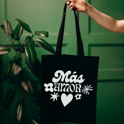 Tote bag Mas Amor Negro1