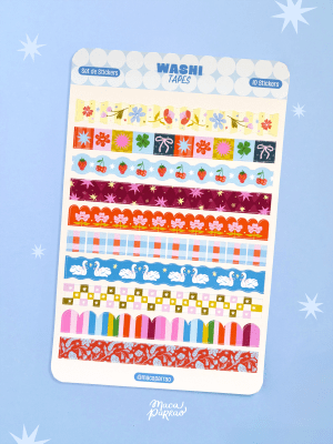 Set stickers Washi tape1