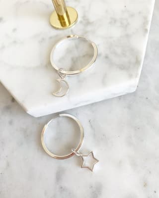 argolla basica luna y estrella