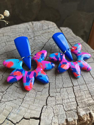 Aros Maui Azul - Fucsia