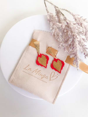 Aros Corazon Rojo-Dorado1