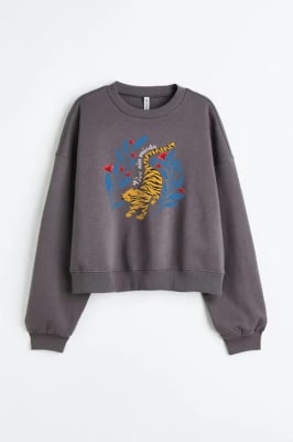 PREVENTA - Poleron Vive Sin Miedo gris Tigre Ama