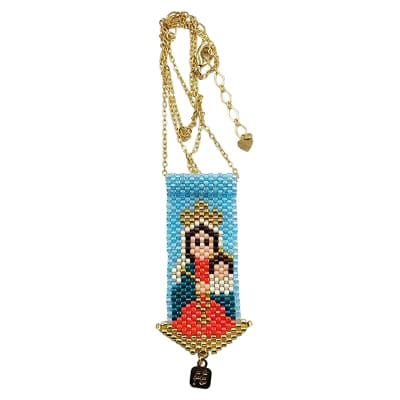 Collar Virgen y Jesus