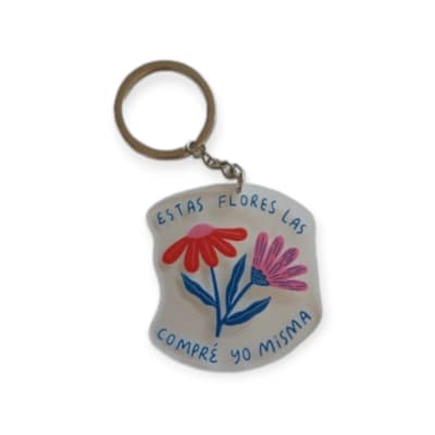 Llavero Estas Flores - Macarena Valdés