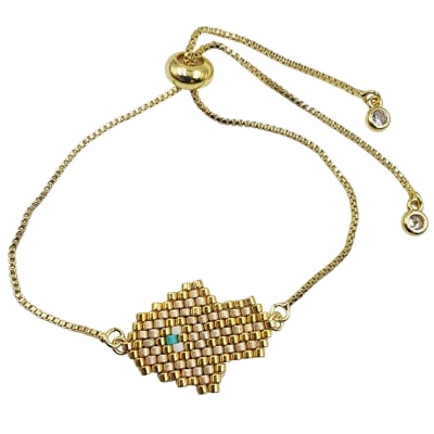 Pulsera Mano de Fatima S Dorada1
